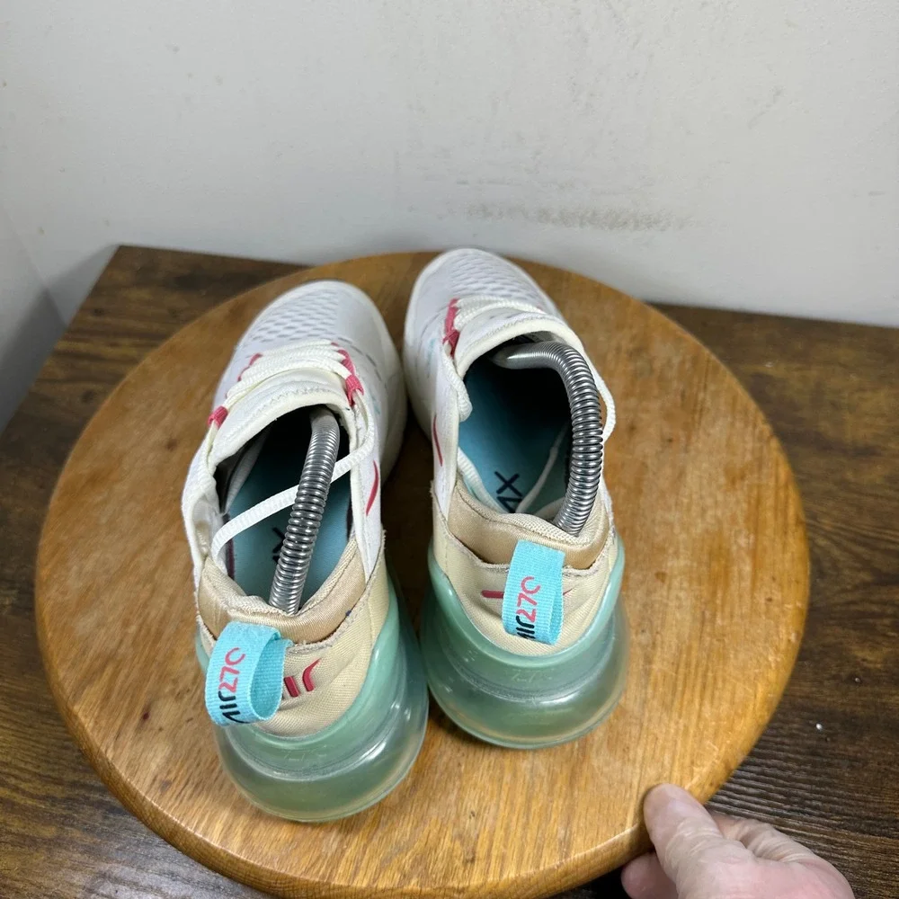Nike Air Max 270 Women US 7.5 White Pink Teal Running DQ4698-100